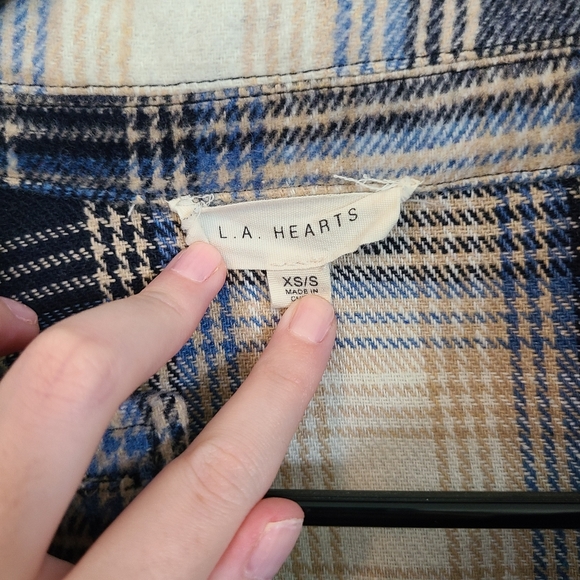 PacSun L.A. Hearts Oversized Plaid Shacket Size XS/S - Picture 2 of 11